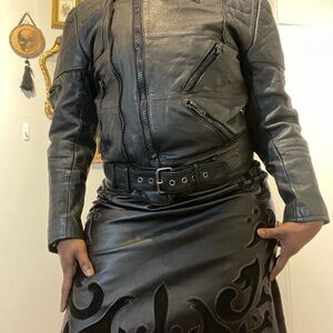Harley-Davidson Black Leather Jacket with Belt